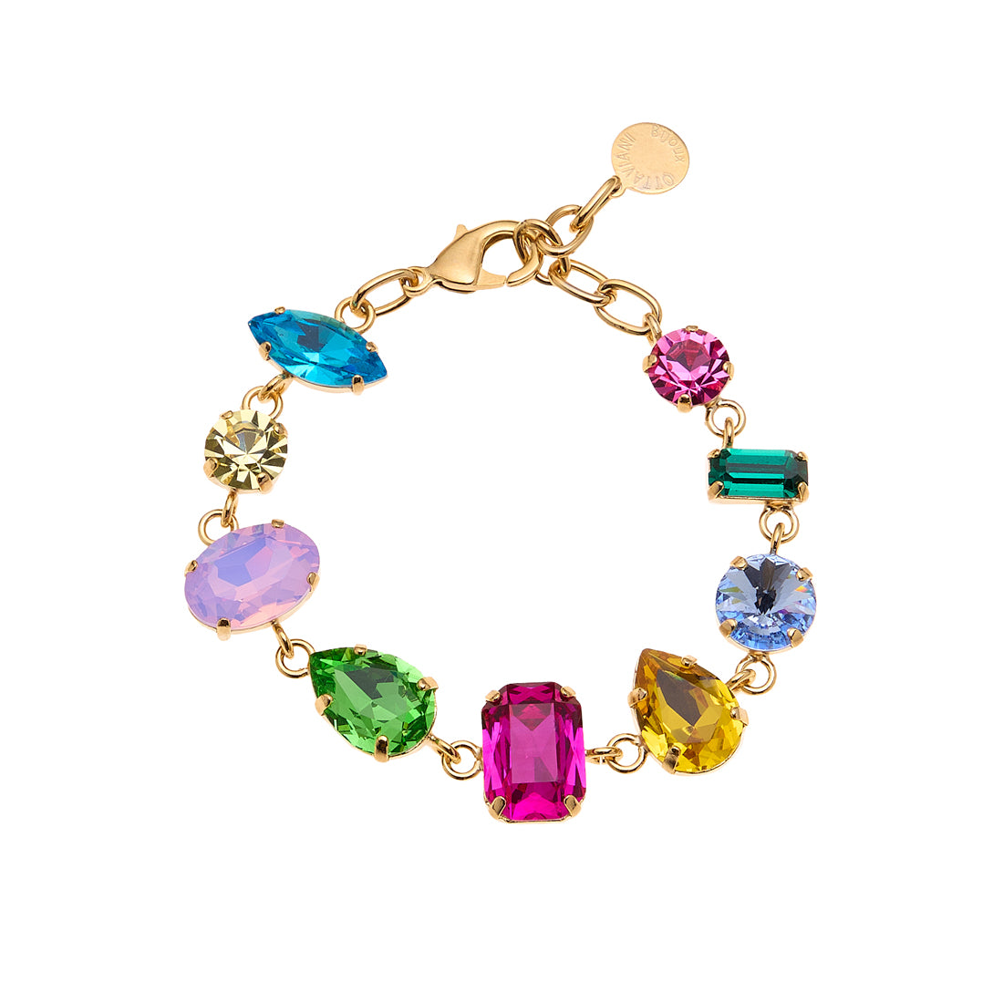 BRACCIALE PLACCATO ORO CON CRISTALLI