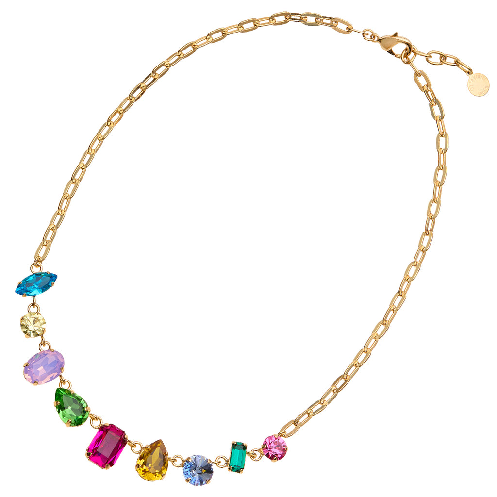 COLLANA PLACCATA ORO CON CRISTALLI