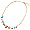 COLLANA PLACCATA ORO CON CRISTALLI