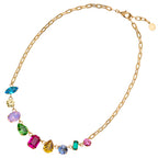 COLLANA PLACCATA ORO CON CRISTALLI