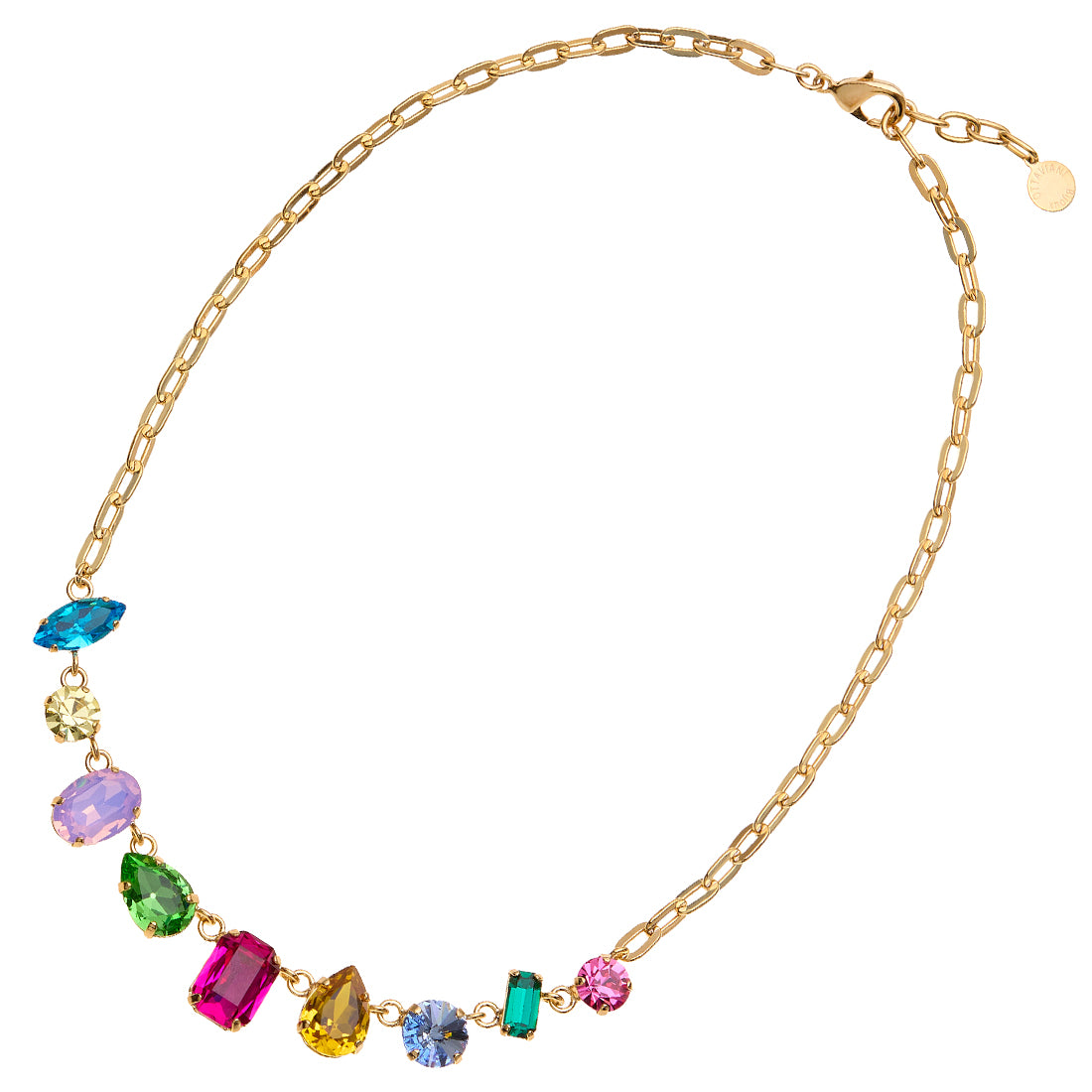COLLANA PLACCATA ORO CON CRISTALLI