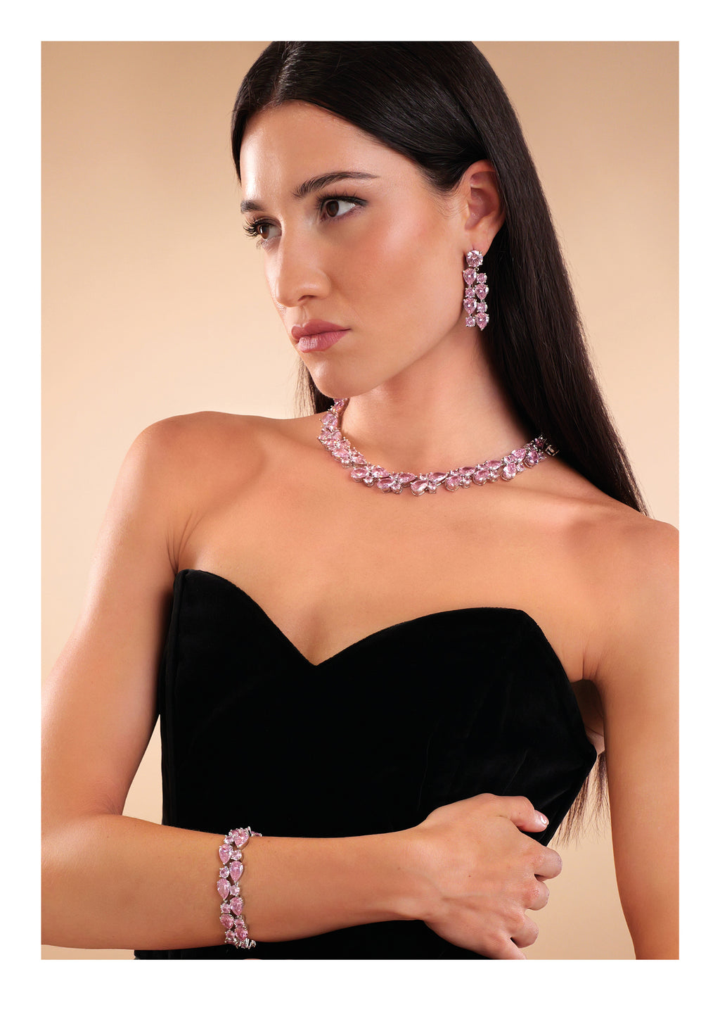 COLLANA RODIATA CON CUBIC ZIRCONIA
