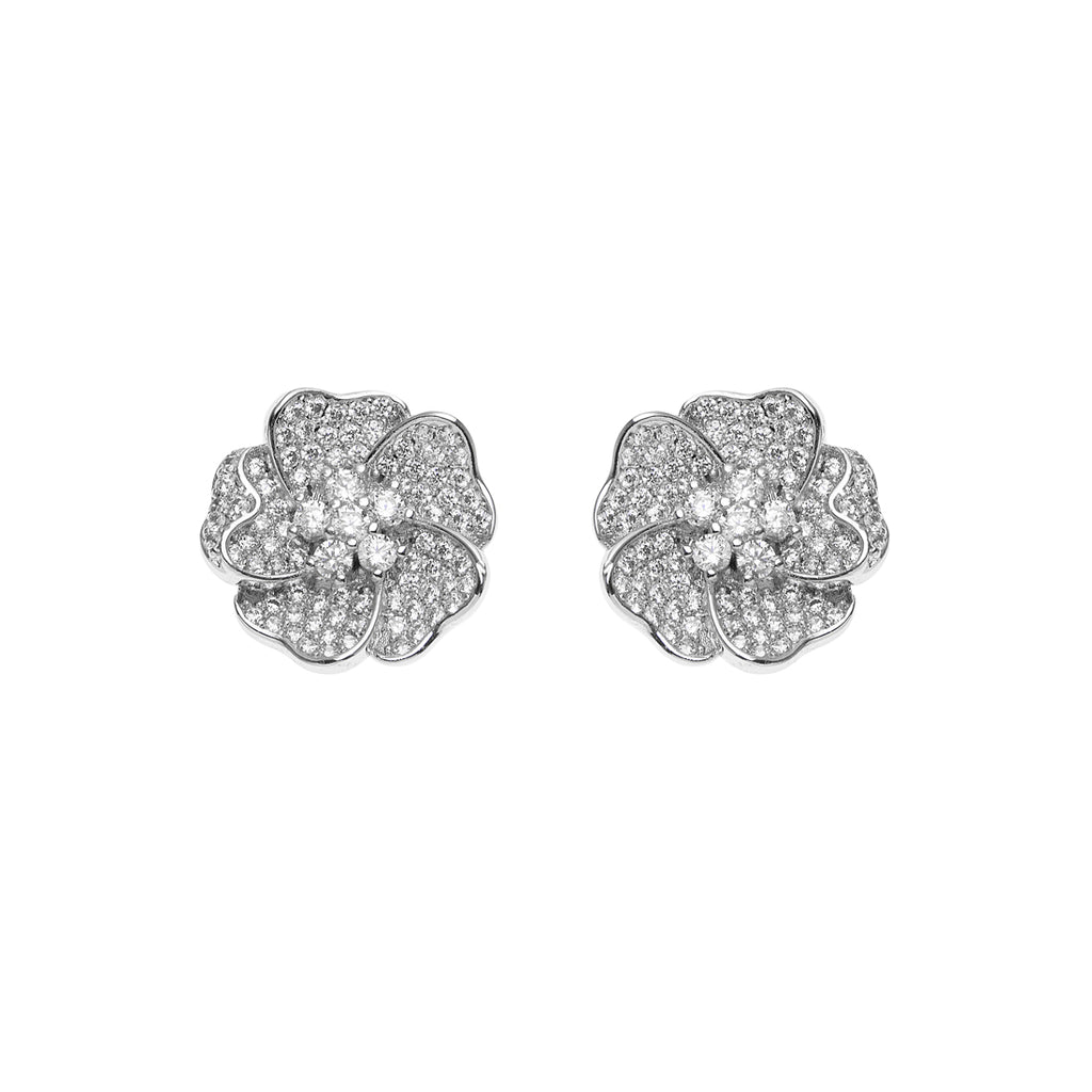 ORECCHINI RODIATI CON CUBIC ZIRCONIA