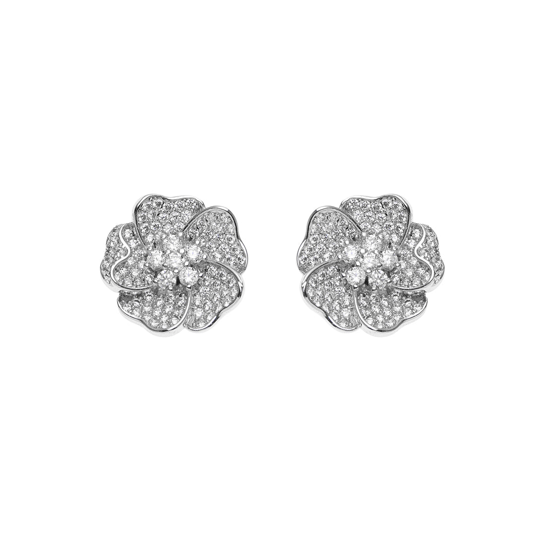 ORECCHINI RODIATI CON CUBIC ZIRCONIA
