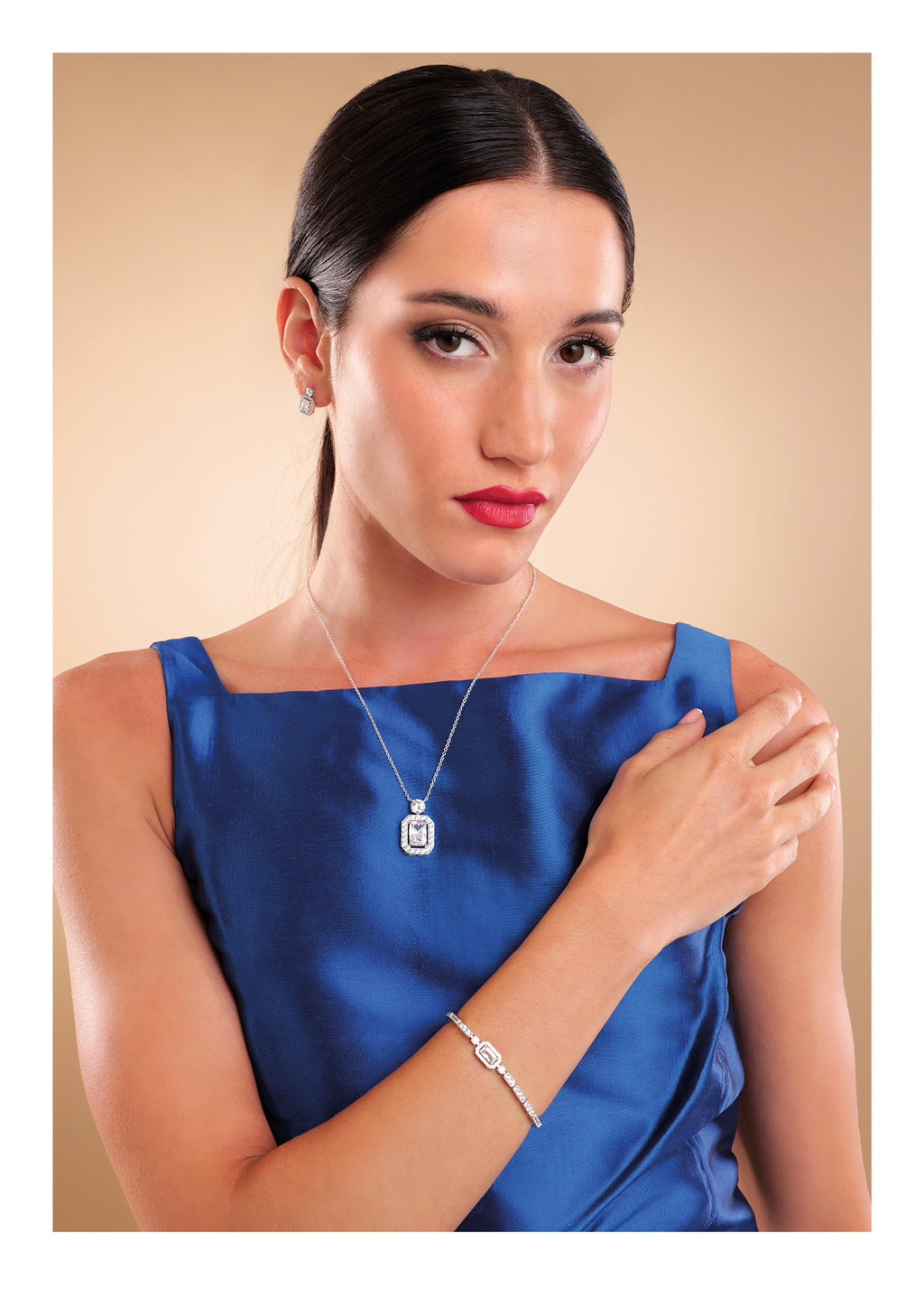 ORECCHINI RODIATI CON CUBIC ZIRCONIA