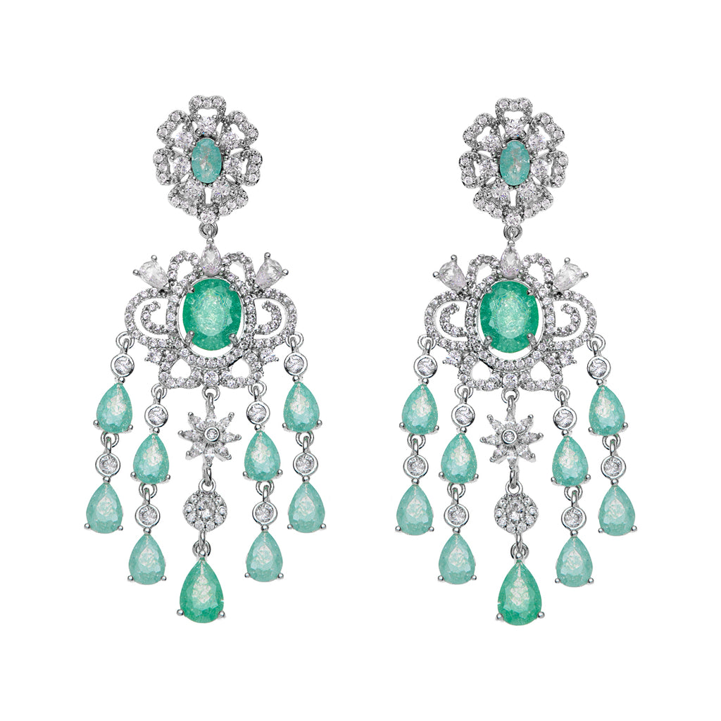 ORECCHINI RODIATI CON CUBIC ZIRCONIA