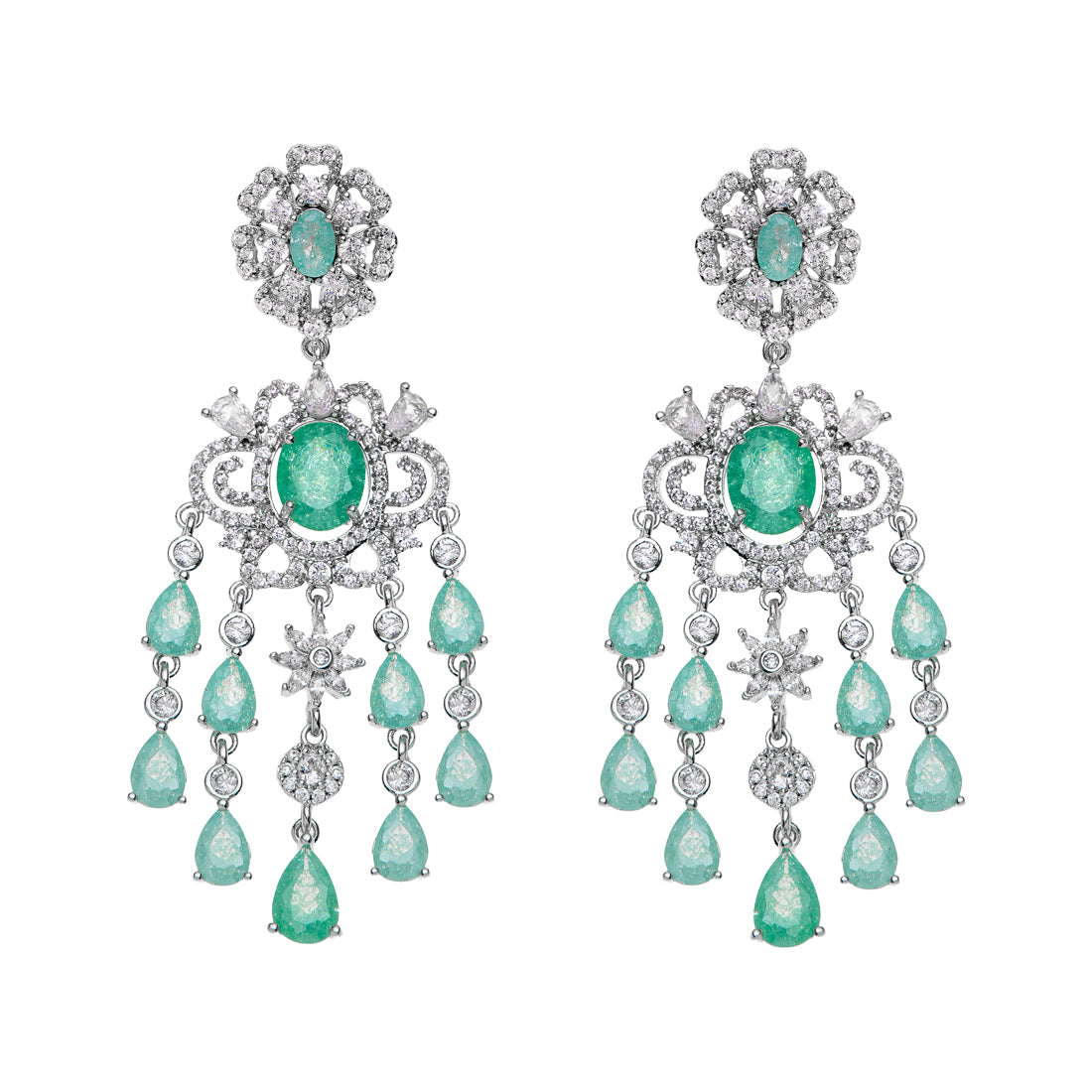 ORECCHINI RODIATI CON CUBIC ZIRCONIA