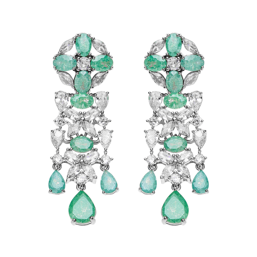 ORECCHINI RODIATI CON CUBIC ZIRCONIA
