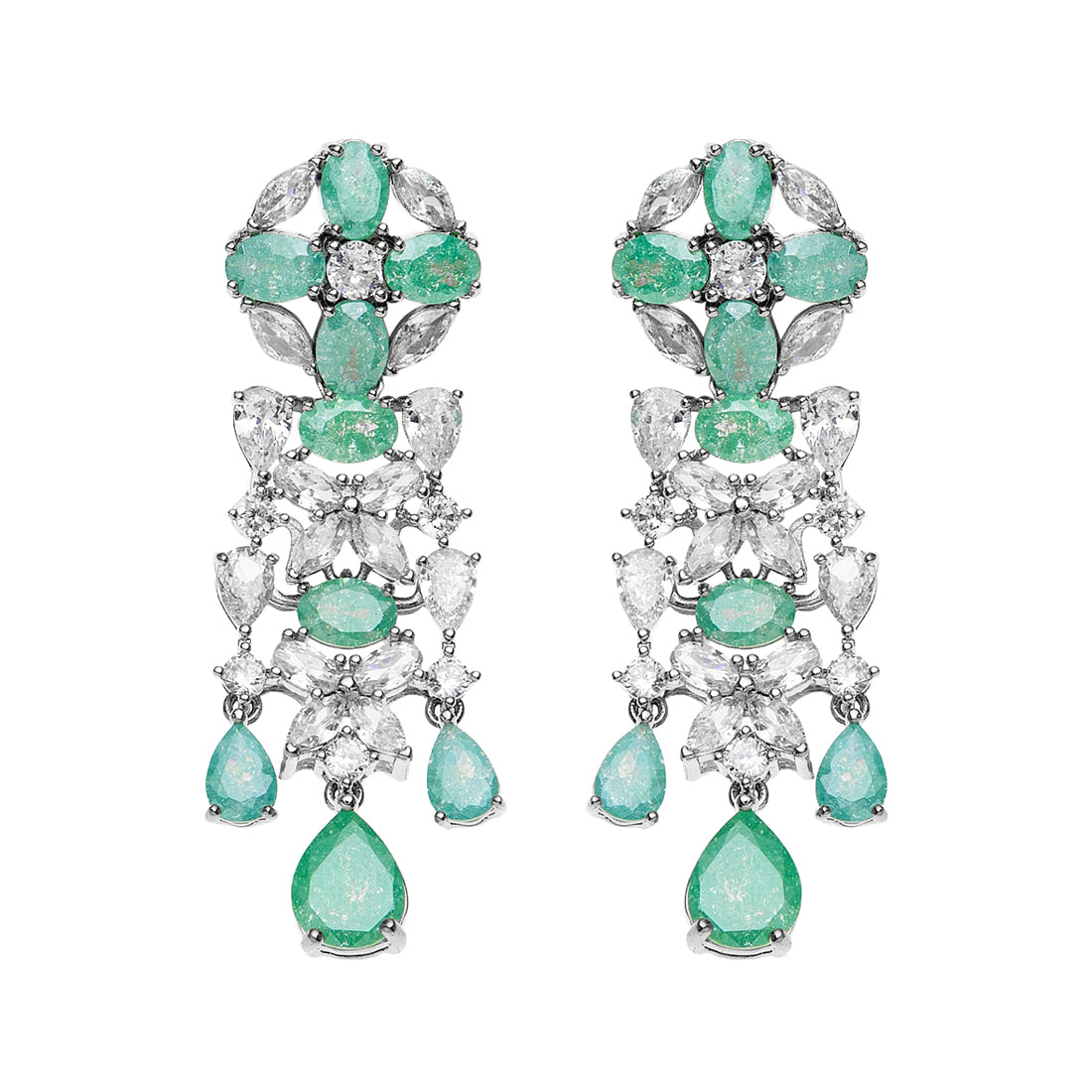 ORECCHINI RODIATI CON CUBIC ZIRCONIA
