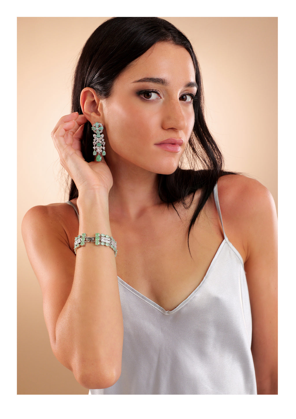 ORECCHINI RODIATI CON CUBIC ZIRCONIA