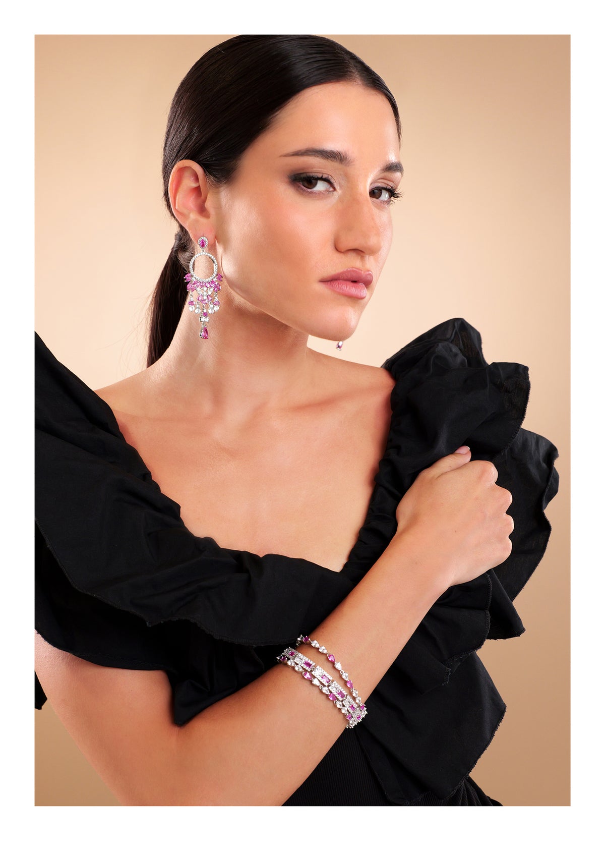 BRACCIALE RODIATO CON CUBIC ZIRCONIA