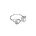 ANELLO RODIATO CON CUBIC ZIRCONIA