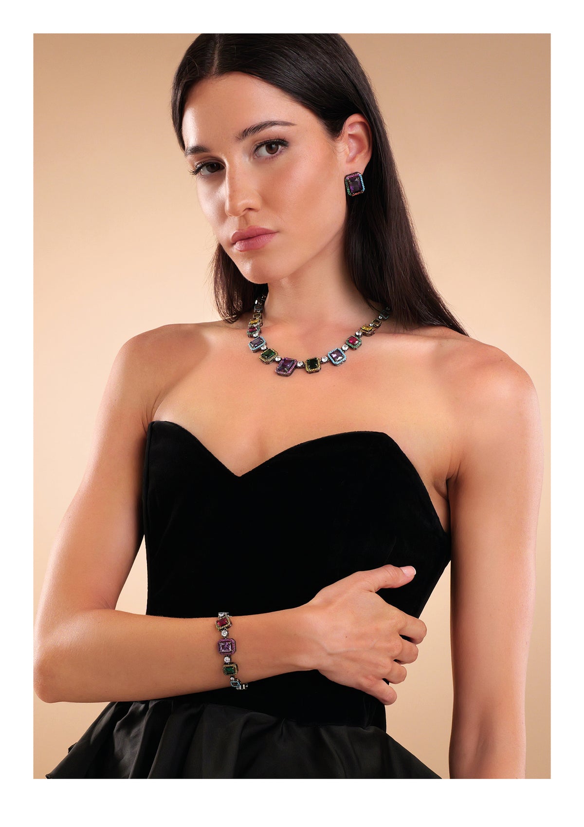COLLANA BRUNITA CON CUBIC ZIRCONIA