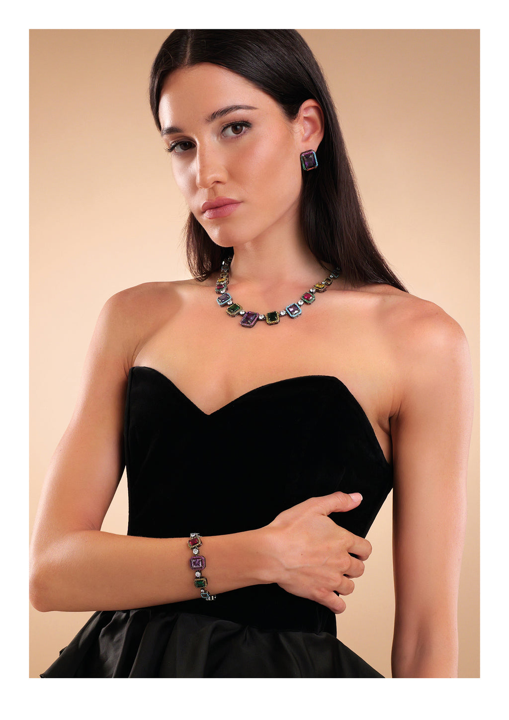 BRACCIALE BRUNITO CON CUBIC ZIRCONIA