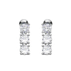 ORECCHINI RODIATI CON CUBIC ZIRCONIA