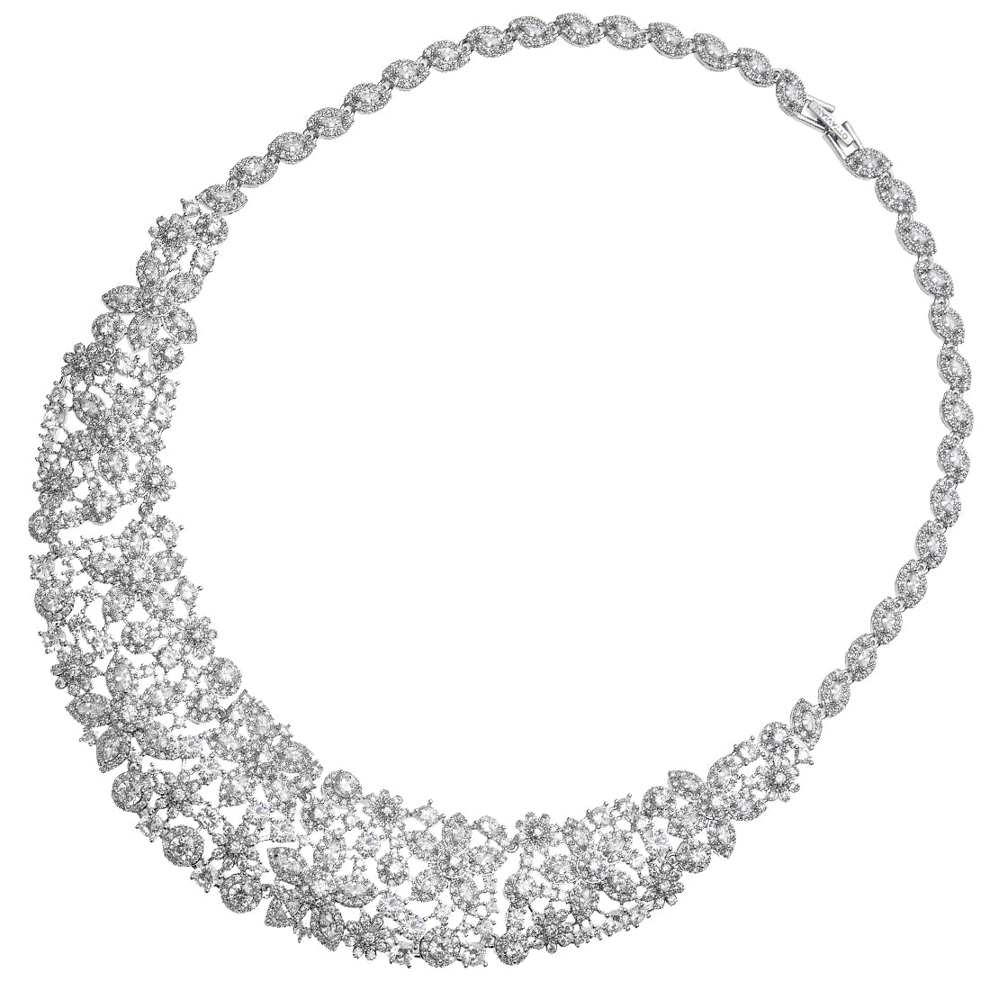 COLLANA RODIATA CON CUBIC ZIRCONIA