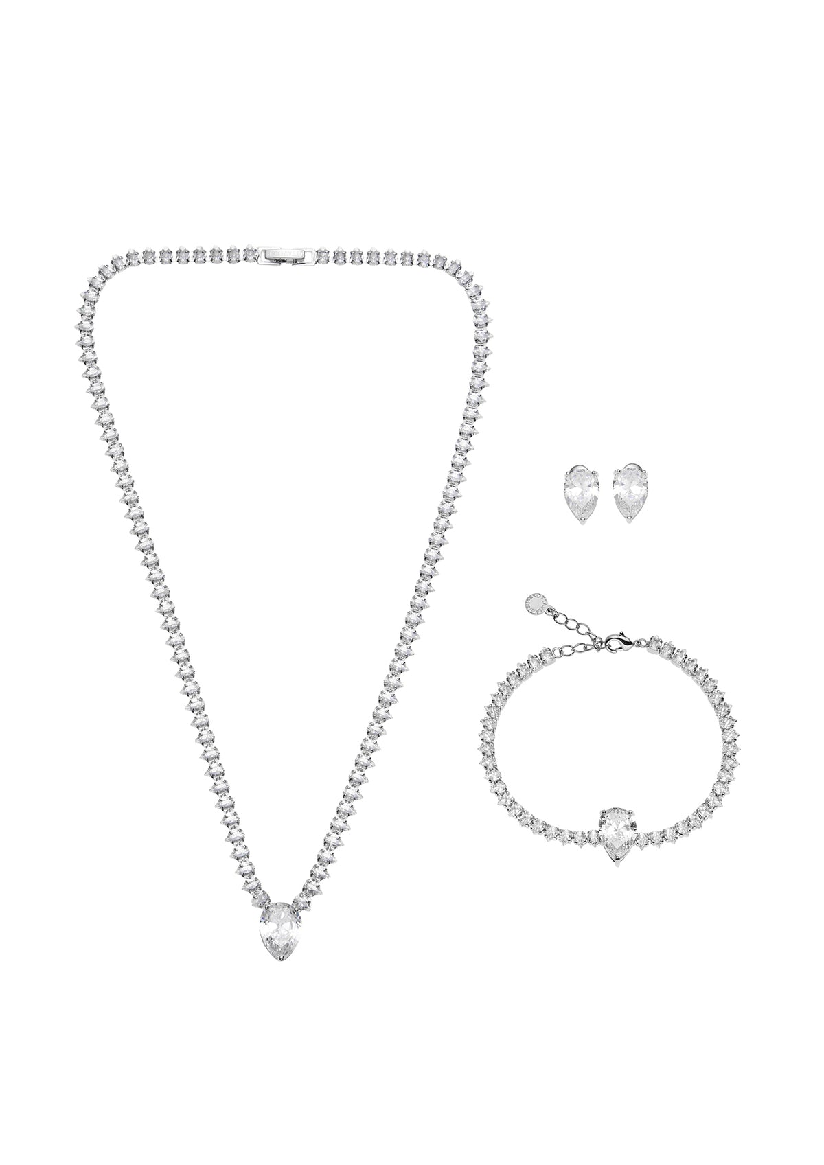 ORECCHINI RODIATI CON CUBIC ZIRCONIA