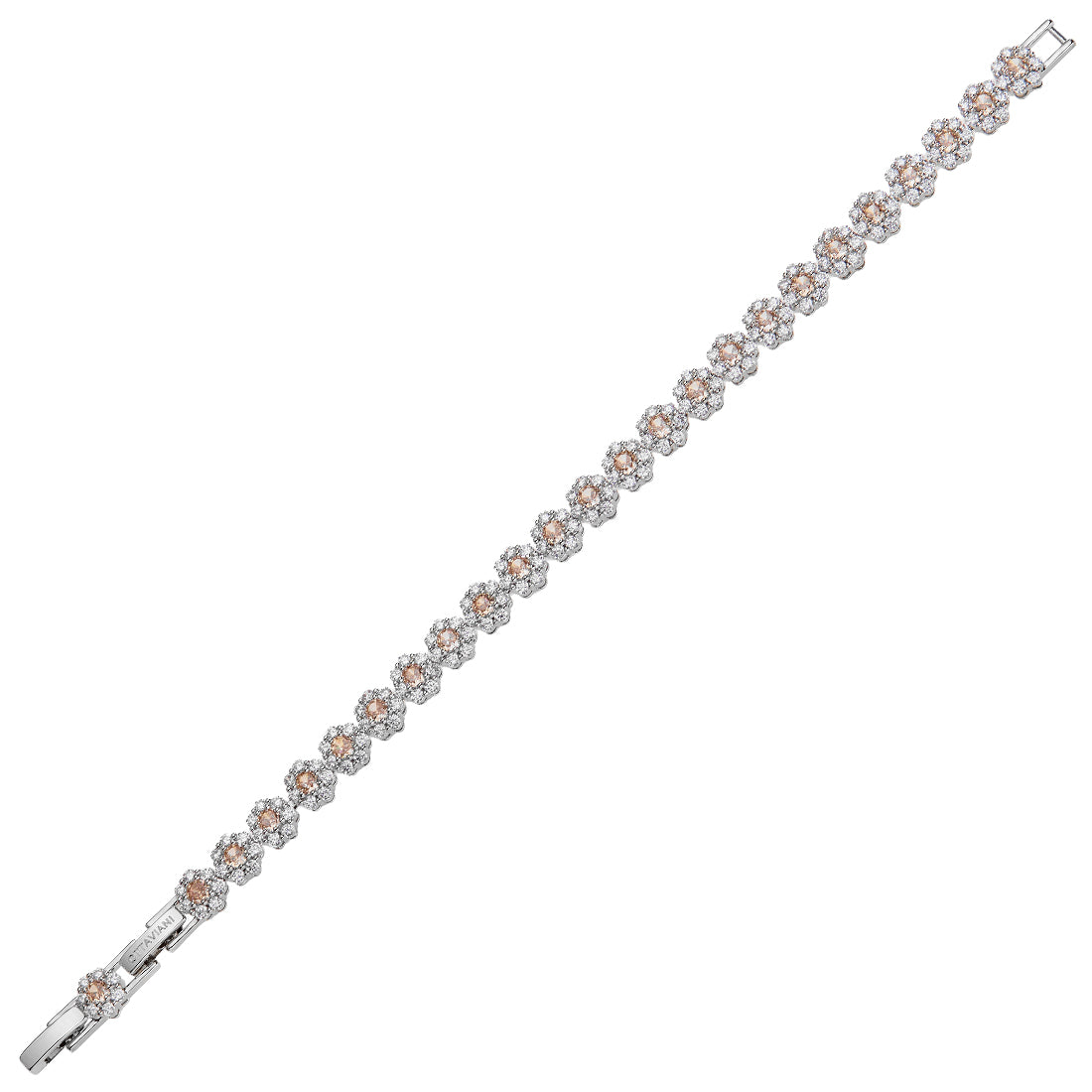 BRACCIALE RODIATO CON CUBIC ZIRCONIA CHAMPAGNE