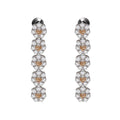 ORECCHINI RODIATI CON CUBIC ZIRCONIA CHAMPAGNE