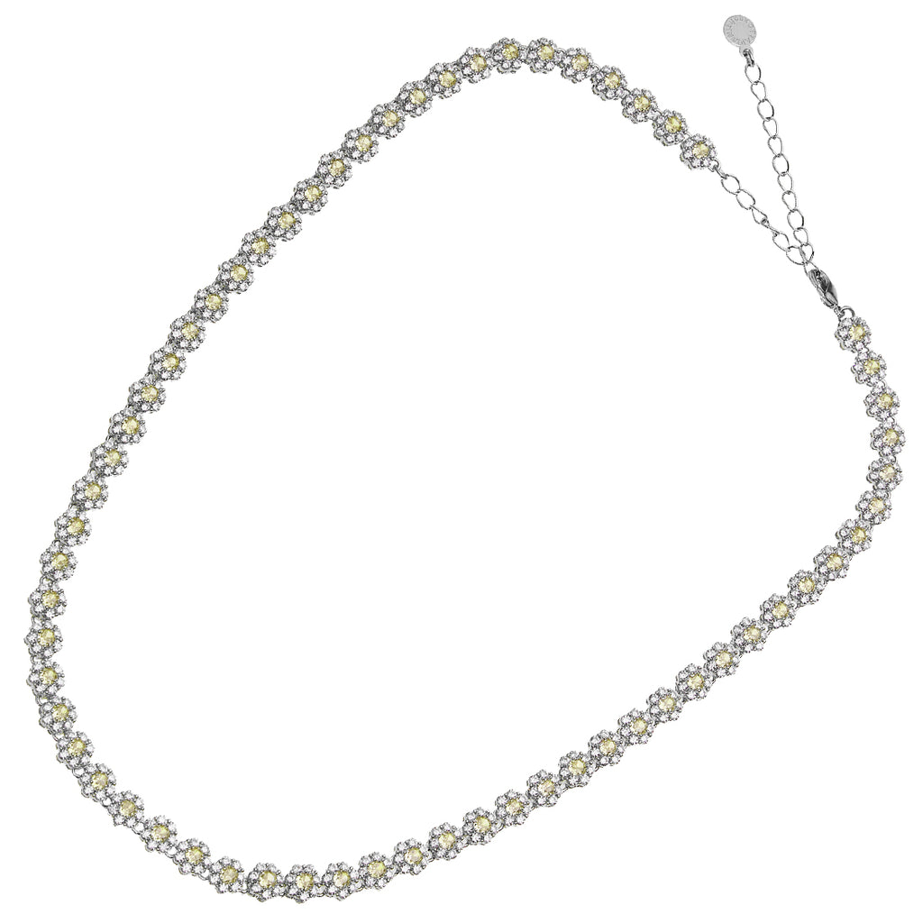 COLLANA RODIATA CON CUBIC ZIRCONIA SALVIA