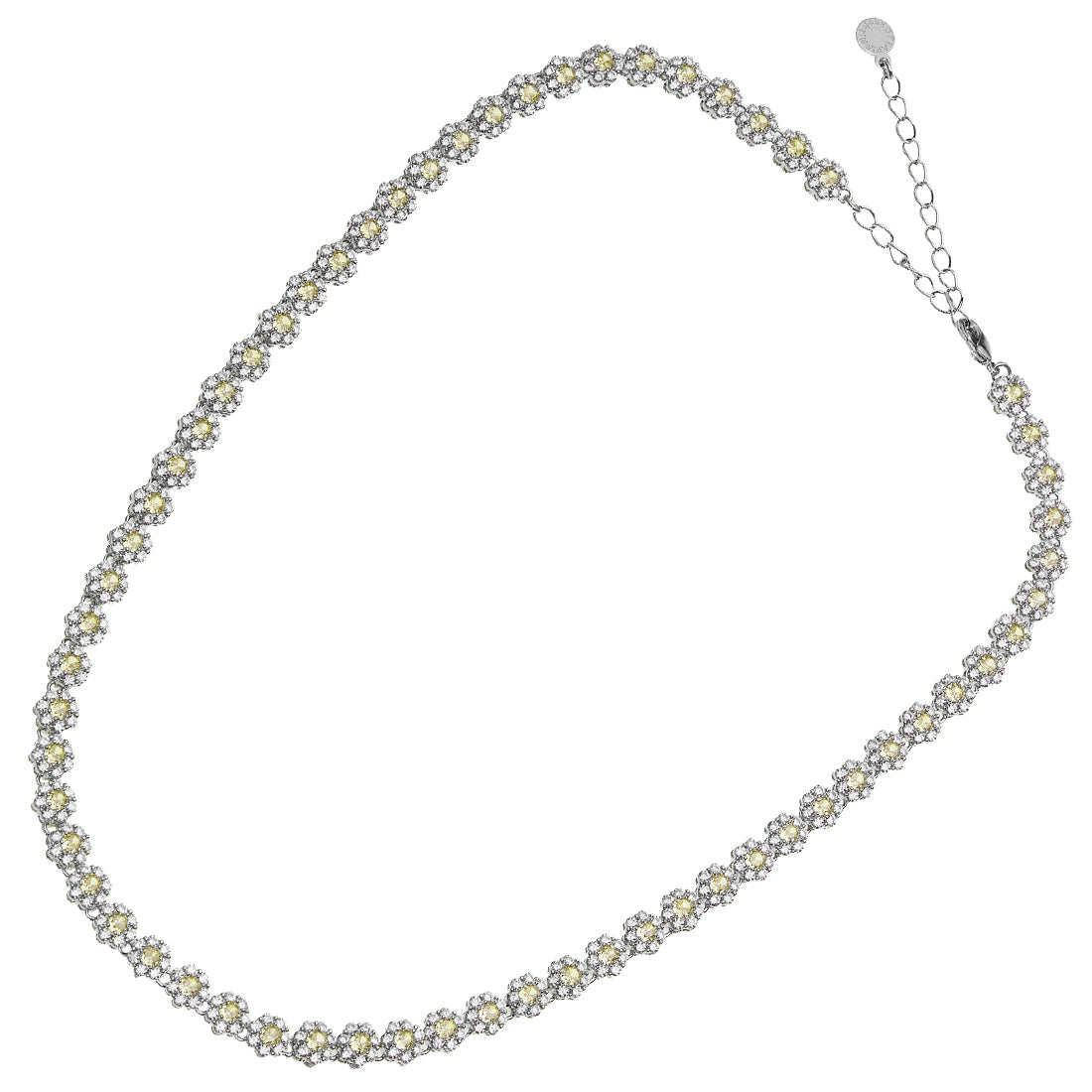 COLLANA RODIATA CON CUBIC ZIRCONIA SALVIA