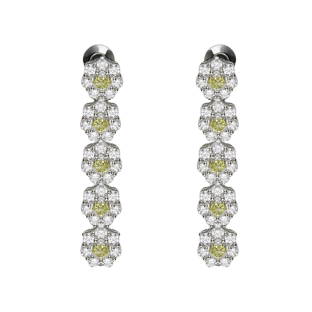ORECCHINI RODIATI CON CUBIC ZIRCONIA SALVIA