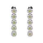 ORECCHINI RODIATI CON CUBIC ZIRCONIA SALVIA