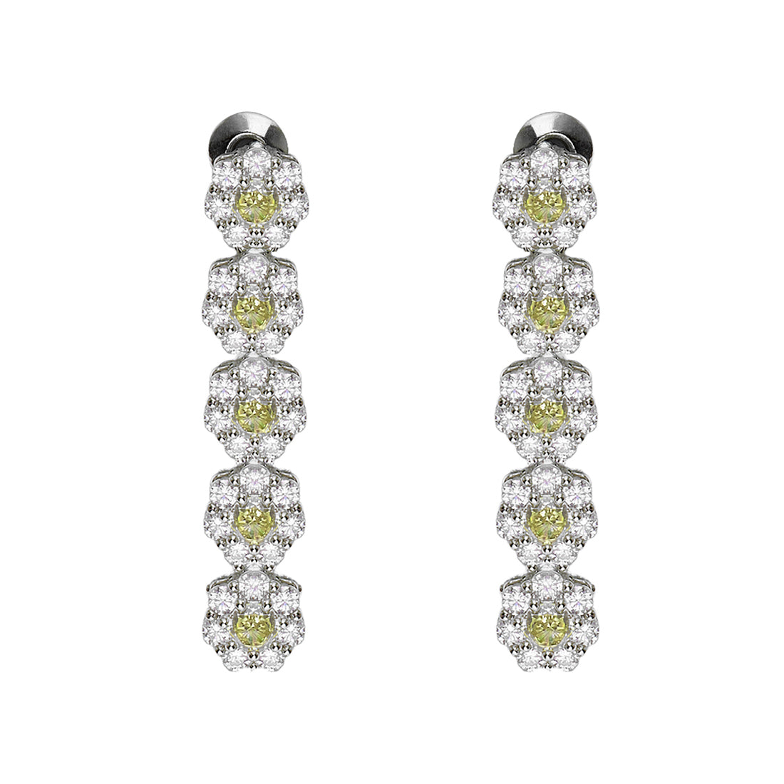 ORECCHINI RODIATI CON CUBIC ZIRCONIA SALVIA
