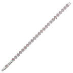 BRACCIALE RODIATO CON CUBIC ZIRCONIA ROSA