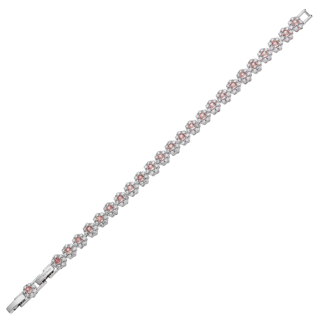 BRACCIALE RODIATO CON CUBIC ZIRCONIA ROSA