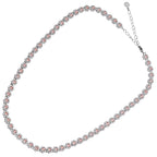 COLLANA RODIATA CON CUBIC ZIRCONIA ROSA