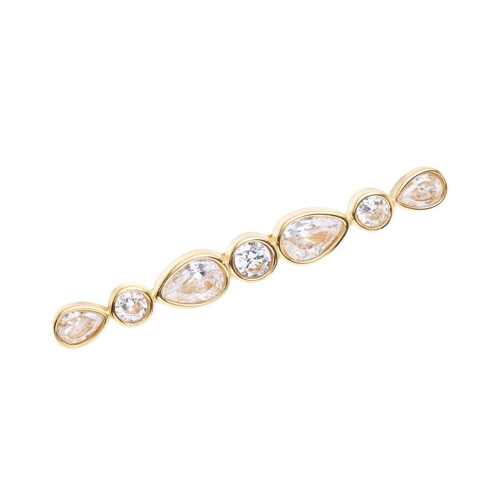 SPILLA DORATA CON CUBIC ZIRCONIA