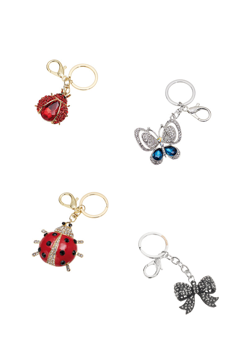 PORTACHIAVI DORATO CON CRISTALLI E STRASS