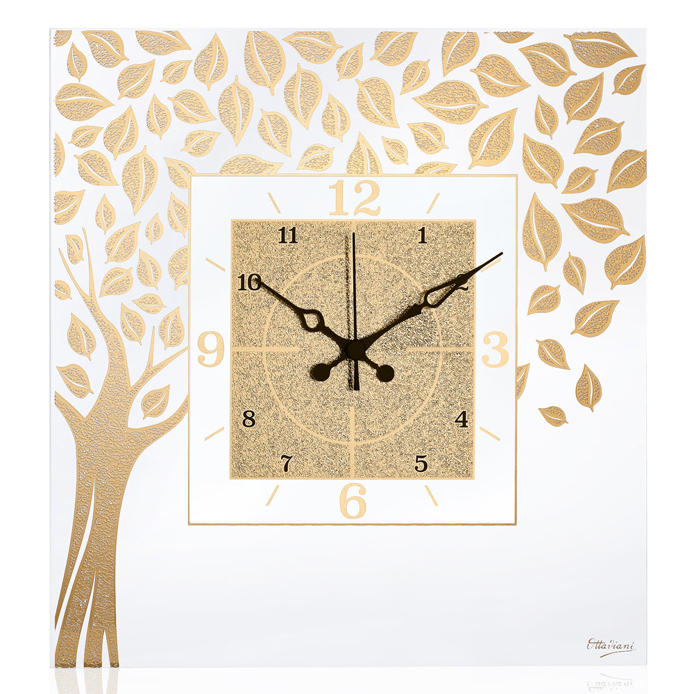 OROLOGIO DA PARETE "ALBERO DELLA VITA" C/F. ORO