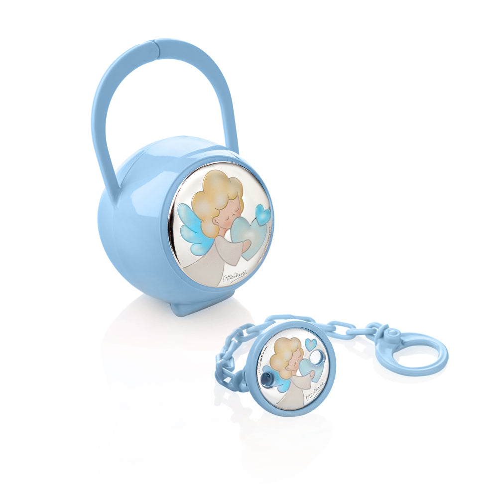 SET PORTA CIUCCIO+PINZA P.CIUCCIO "MIO ANGELO"