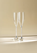 COPPIA FLUTE CON CRISTALLI
