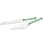 SET POSATE TORTA CON CRISTALLO SMERALDO