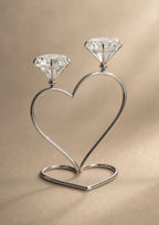 CANDELIERE A 2 FIAMME "CUORE"