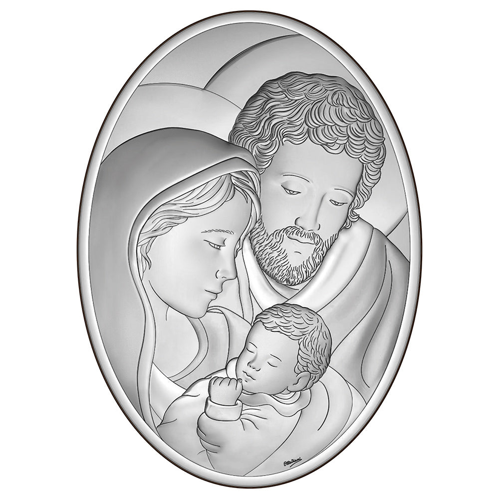 ICONA OVALE SACRA FAMIGLIA 10X13