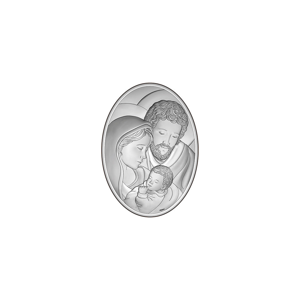 ICONA OVALE SACRA FAMIGLIA 10X13