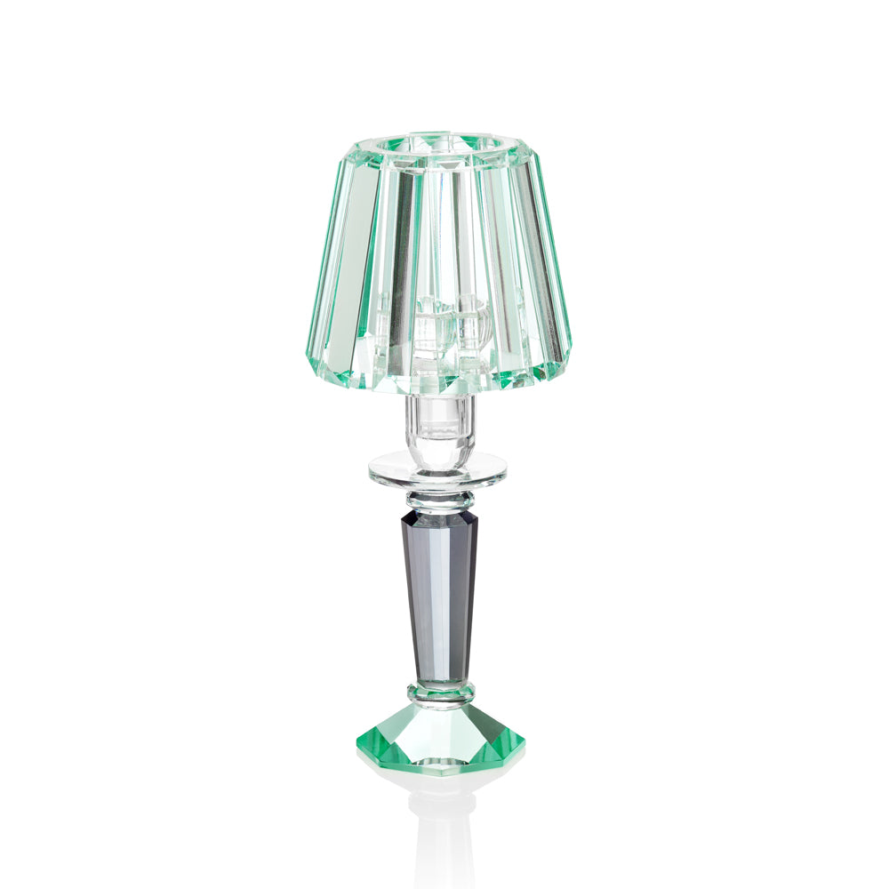 CANDELIERE "LUMIERE ACQUAMARINA" IN CRISTALLO