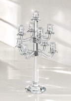 CANDELIERE IN CRISTALLO A 9 FIAMME H 57,5 CM