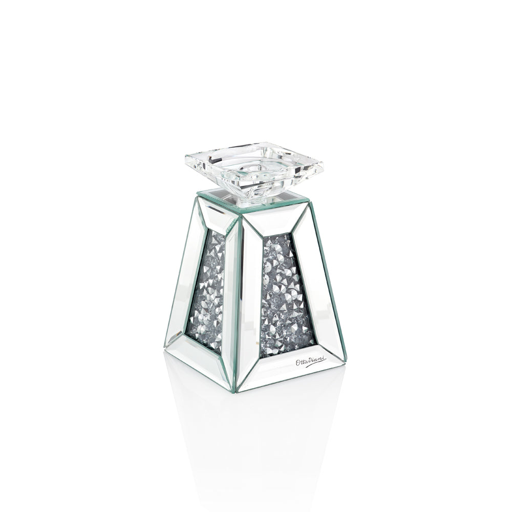 PORTACANDELE CON CRISTALLI E STRASS