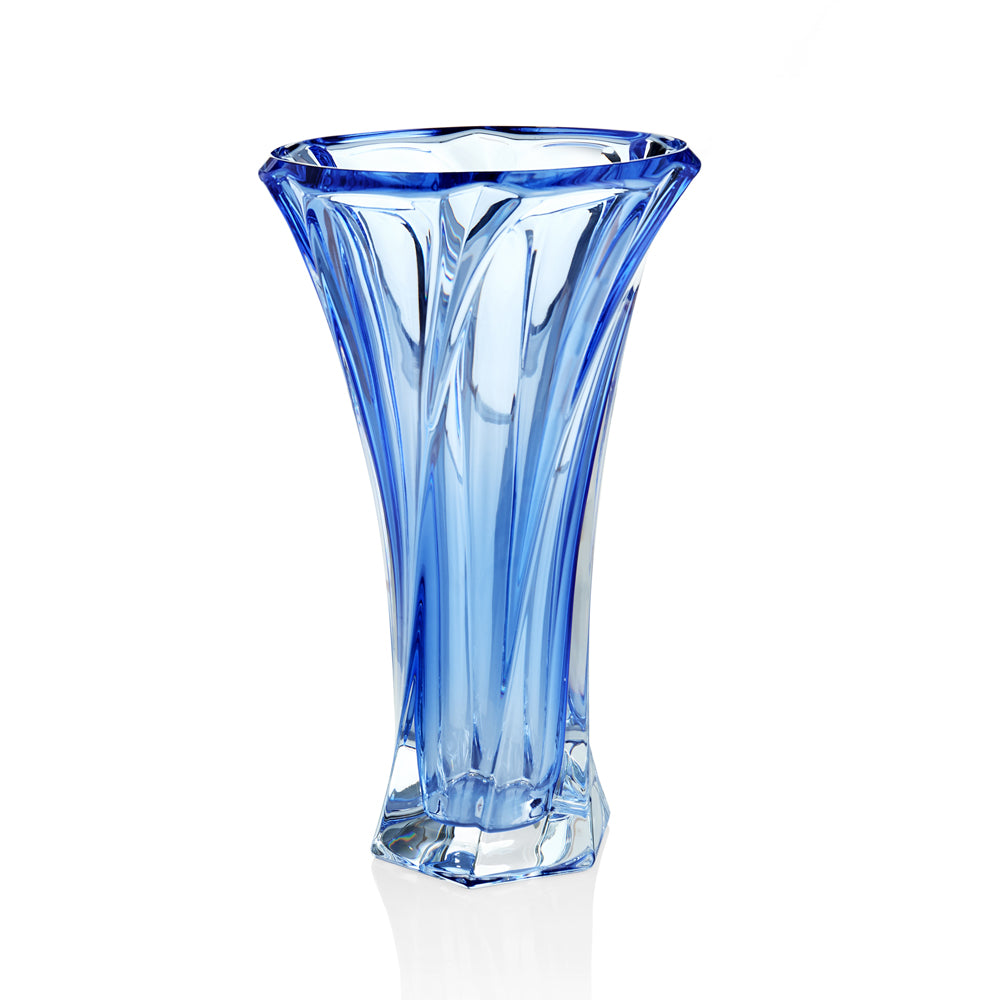VASO IN CRISTALLO "BLU COBALTO" H. 32