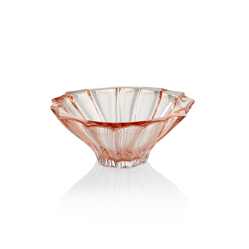 CENTROTAVOLA IN CRISTALLO "MAREA ROSA" 21X19