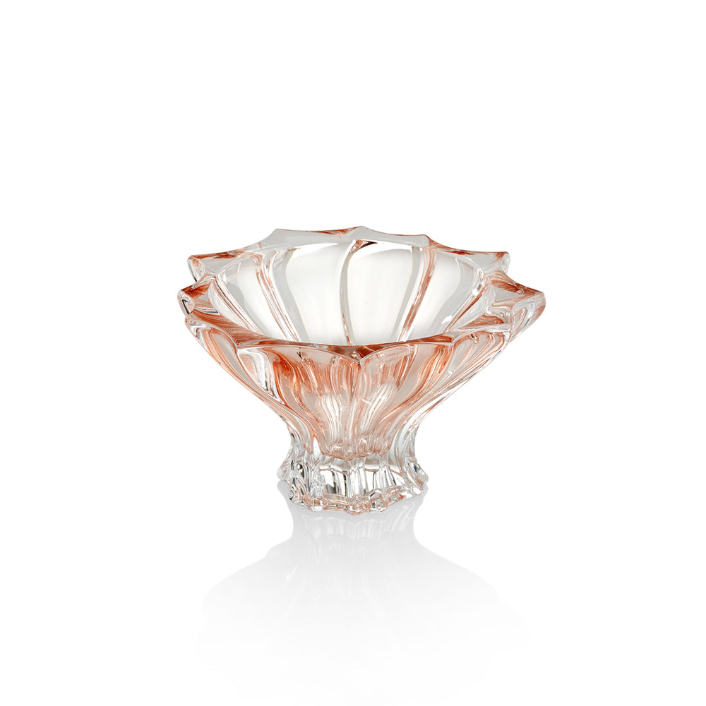 CENTROTAVOLA IN CRISTALLO "MAREA ROSA" 15X15