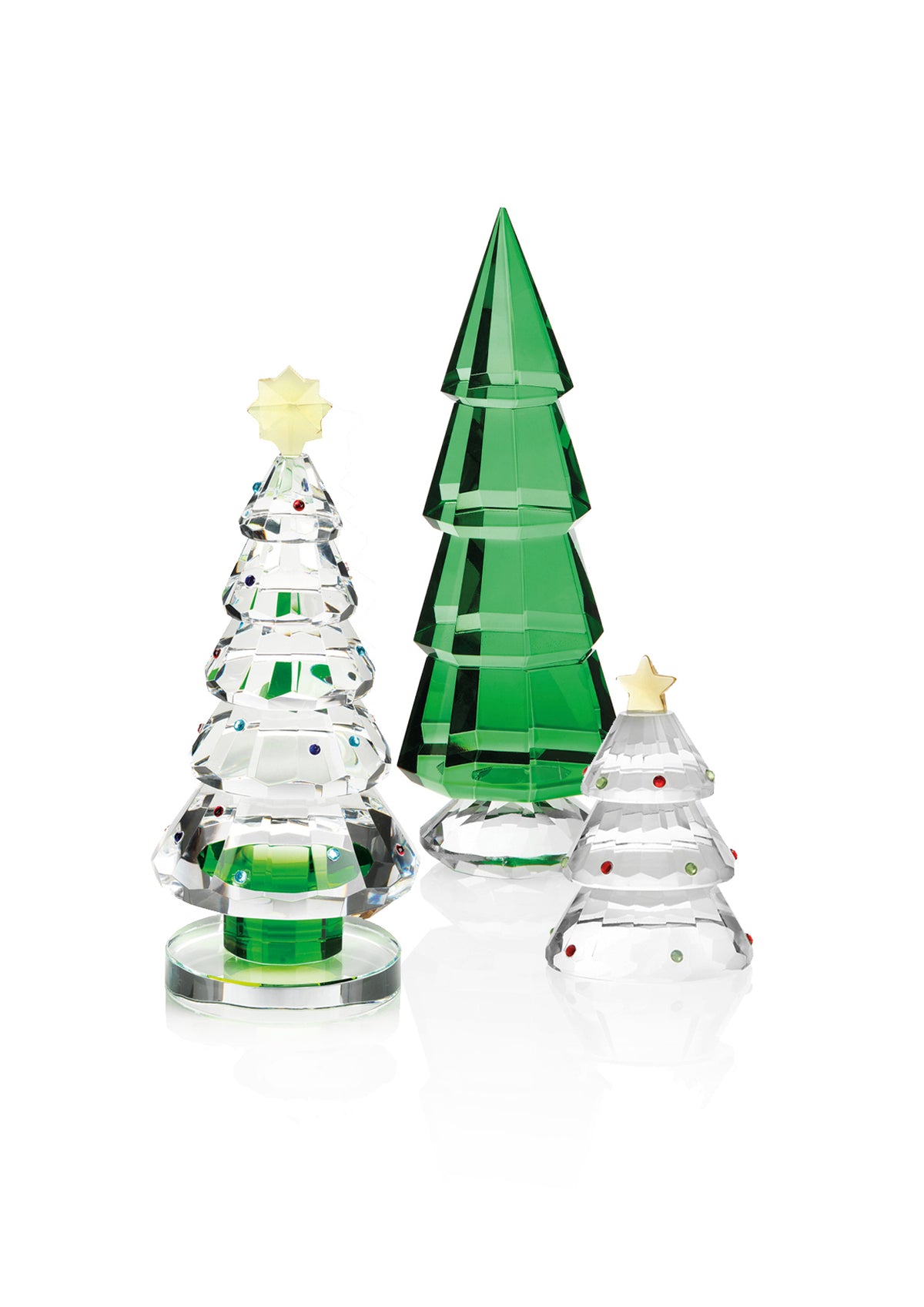 ALBERO DI NATALE IN CRISTALLO VERDE