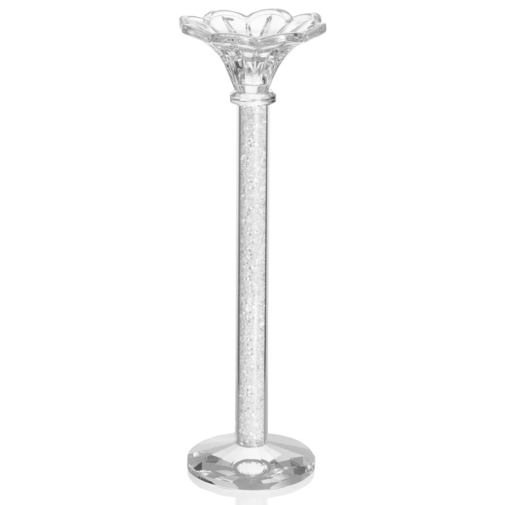 PORTACANDELA IN CRISTALLO CON STRASS GR. H. 35