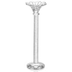 PORTACANDELA IN CRISTALLO CON STRASS GR. H. 35