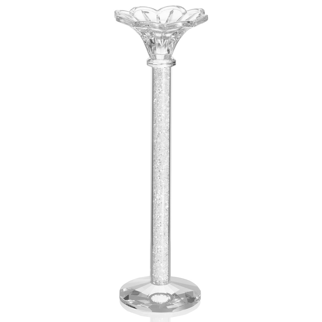 PORTACANDELA IN CRISTALLO CON STRASS GR. H. 35